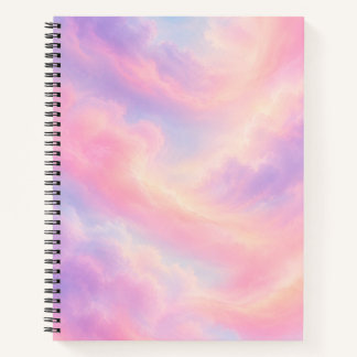 Pastellwolken Ästhetik Träumerisches Spiralnotizbu Notizbuch
