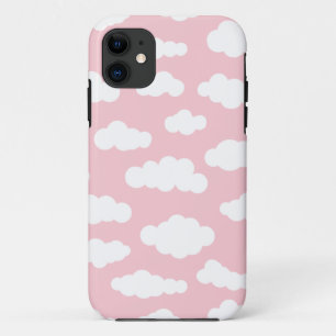 Pastellwolken ästhetische Weiß- und Rosa-Kunst Case-Mate iPhone Hülle