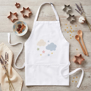 Pastellwolken und Sterne Baby Shower Schürze