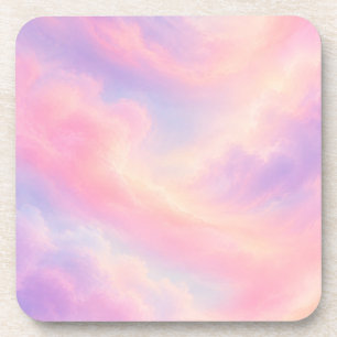 Pastellwolken Untersetzer Rosa Lila Ästhetik Geträ