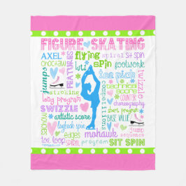 Pastellzahl Skater fasst Typografie ab Fleecedecke