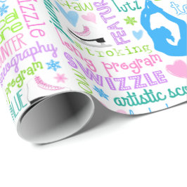 Pastellzahl Skater fasst Typografie ab Geschenkpapier