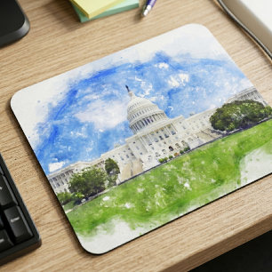 Pastellzeichnung des Kapitol der Vereinigten Staat Mousepad