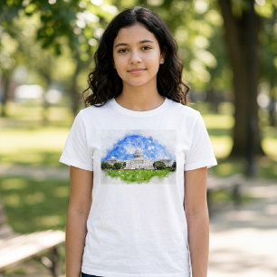 Pastellzeichnung des Kapitol der Vereinigten Staat T-Shirt