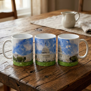 Pastellzeichnung des United States Capitol Kaffeetasse