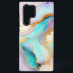 Pastelmarmorfarbe abstrakter Glitzer Kunst Samsung Galaxy Hülle<br><div class="desc">Bild von farbenfroher Flüssig-Marmorfarbe Textur mit Glitzer Akzenten.</div>