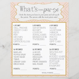 Pastelpfirsich und Gold, was in Ihrer Tasche ist