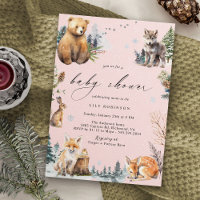 Pastelpink | Niedliche Winter Forest Girl Babydusc