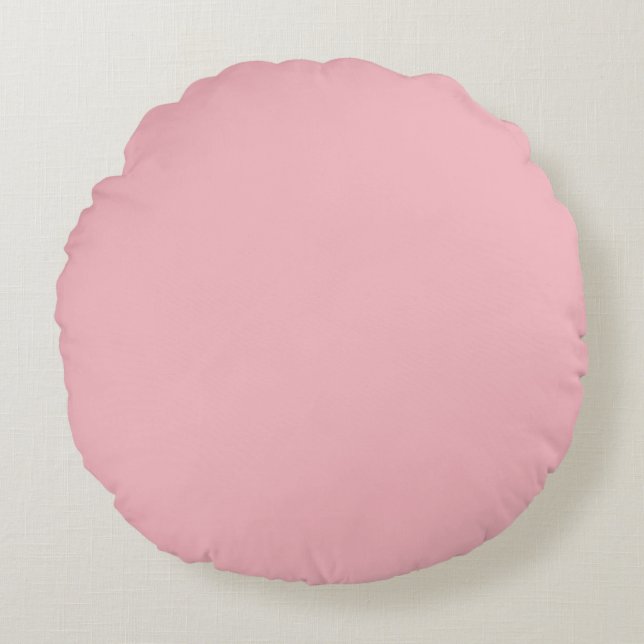 Pastelpink Rundes Kissen (Vorderseite)