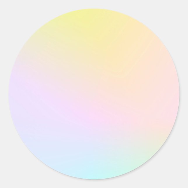 Pastels Gradient Custom Trendy Runder Aufkleber (Vorderseite)