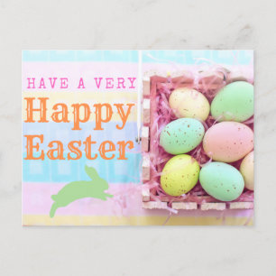 Pastels Happy Oaster Postcard Postkarte