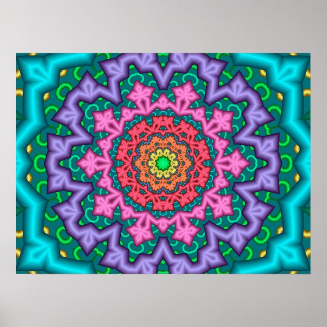 Pastels Mandala Poster (Vorne)