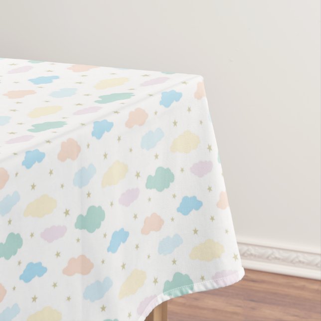 Pastelstars und Wolken Tischdecke (Beispiel)