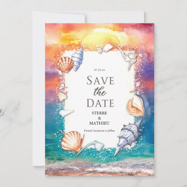 Pastelstrasse Save The Date (Vorderseite)