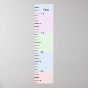 Pastelwachstumsdiagramm hinzufügen Kindername Clip Poster