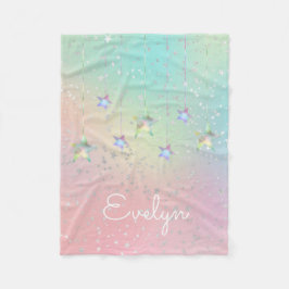 Pastelwirbelsterne und niedliches Band Fleecedecke