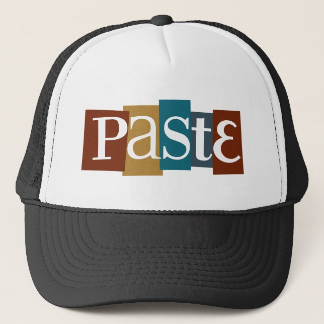 Pasten-Block-Logo-Farbe Truckerkappe (Vorderseite)