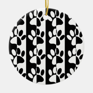 Pasten und Streifen für Hunde, schwarz und weiß Keramik Ornament