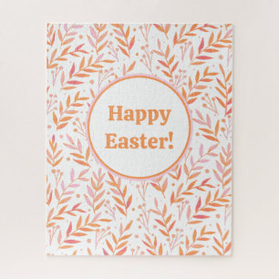 Pastete Aquarellfarben, orange und rosa Puzzle