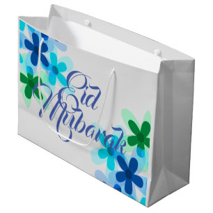Pastete floral Eid Mubarak Geschenktasche Große Geschenktüte