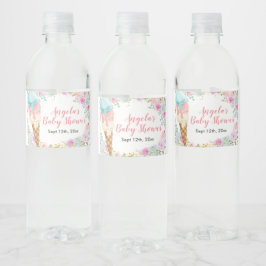 Pastete Ice Creme Floral Wasser Flasche Etikett