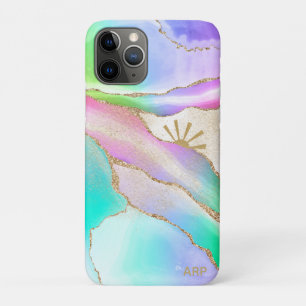 *~* Pastete Regenbogen-Agate Sun Rays Gold-Star-St Case-Mate iPhone Hülle