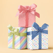 Pastete Regenbogenfeder Rosa Set von 3