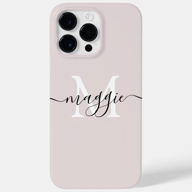 Pastete Script Monogram Personalisiert Phone Case (Rückseite)