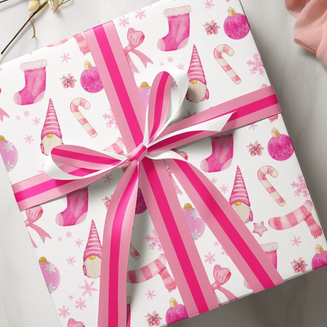 Pastete und leuchtend rosa Geschenk Wrapping Satin Satinband (Von Creator hochgeladen)