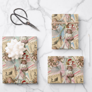 Pastete Viktorianisches Weihnachtswrapping Papier