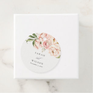 Pastete Weich Pinsel Peach Peony Floral Gastgesche Geschenkanhänger