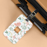 Pastete Wildblumen mit metallischem Kupfermonogram Gepäckanhänger<br><div class="desc">Trendy klassische glamouröse und feminine pastellfarbene Rosa, schlängelgrüne und staubige orangefarbene Wildblumen, Blätter und Beeren-Muster machen aus einem eleganten Gepäckanhänger mit einem Imitat aus metallischem Kupfer mit Monogramm geometrischen Quadrat für Geschäftsfrauen | Makeup artist | Friseurin | Mode-Stylist | Zuhause Innendekorator | Designer | Architekt | Florist | Eigentümer der...</div>