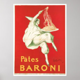 Pasteten Baroni Vintage Poster