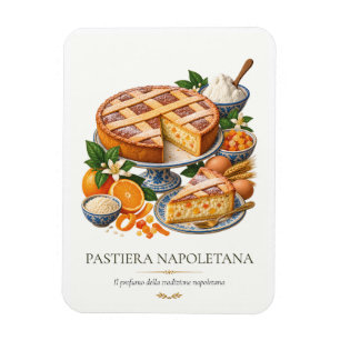 Pastiera Napoletana – Vintage italienisches Desser Magnet