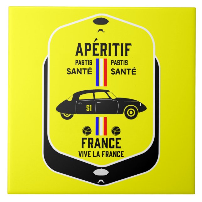 Pastis de Marseille Frankreich Fliese (Vorderseite)