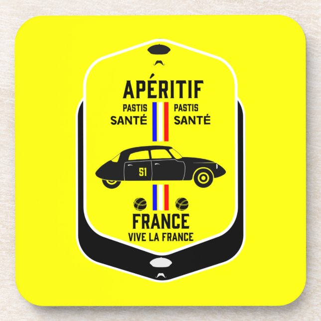 Pastis de Marseille Frankreich Getränkeuntersetzer (Vorderseite)