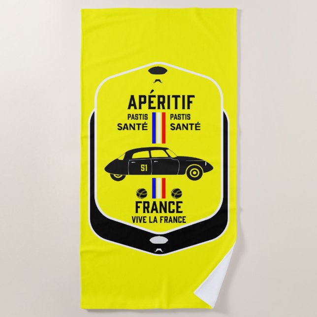 Pastis de Marseille Frankreich Strandtuch (Vorderseite)