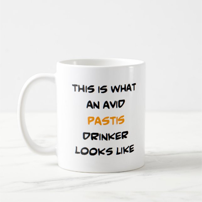 Pastis drinker, begeistert kaffeetasse (Links)