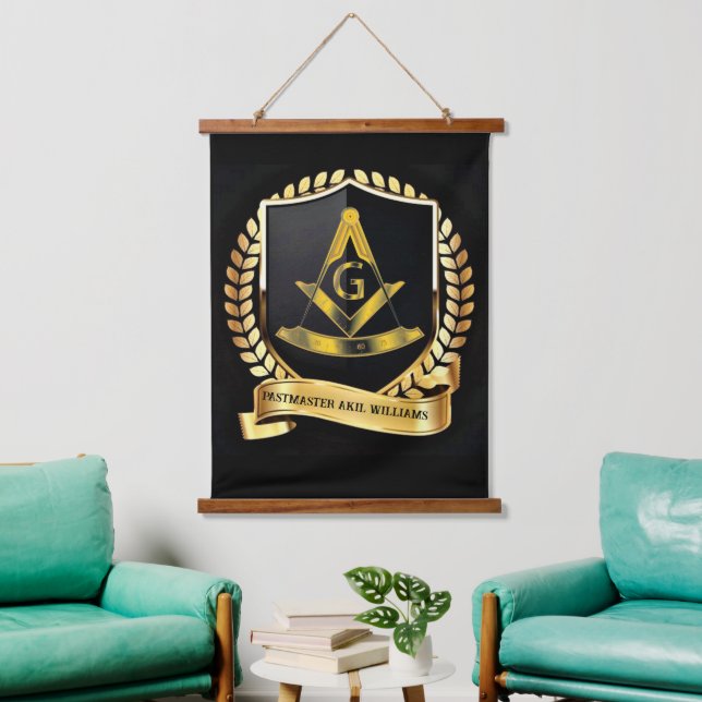 Pastmaster Hanging Tapestry Wandteppich Mit Holzrahmen (Wohnzimmer)