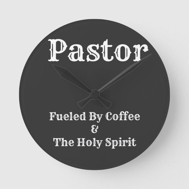 Pastor Acrylic Wall Clock Runde Wanduhr (Vorderseite)