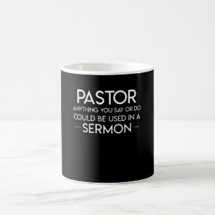Pastor aller sagen tun verwendet in der Predigt Kaffeetasse