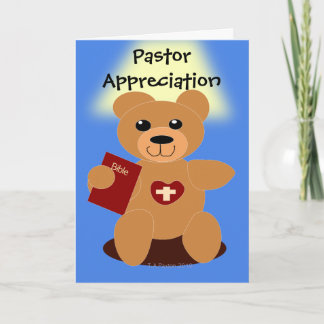 Pastor-Anerkennungs-Bibel-Bärn-Karte Dankeskarte