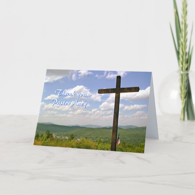 Pastor-Anerkennungs-Schrifts-Karte Dankeskarte (Vorderseite)