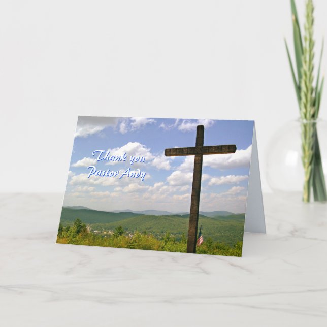 Pastor-Anerkennungs-Schrifts-Karte Dankeskarte (Vorderseite)