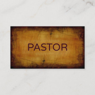 Pastor Antique Brushed Business Card Visitenkarte