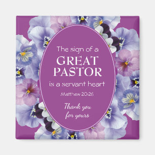 PASTOR APPRECIATION SERVANT Floral Vielen Dank Magnet