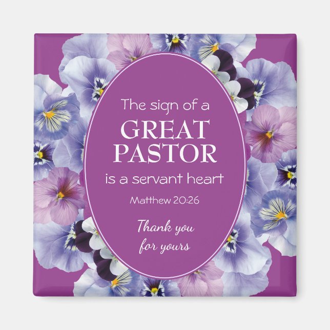 PASTOR APPRECIATION SERVANT Floral Vielen Dank Magnet (Vorne)
