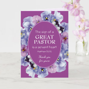PASTOR APPRECIATION Servant Heart   Vielen Dank Karte