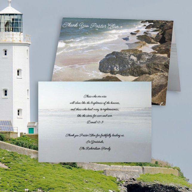 Pastor Apprecision Jetty Rocks Scripture Card Dankeskarte (Von Creator hochgeladen)
