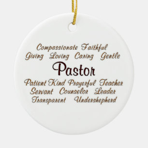 Pastor-Attribute Keramikornament
